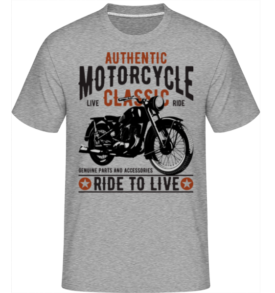 Authentic Motorcycle -  T-Shirt Shirtinator homme - Gris chiné - Devant