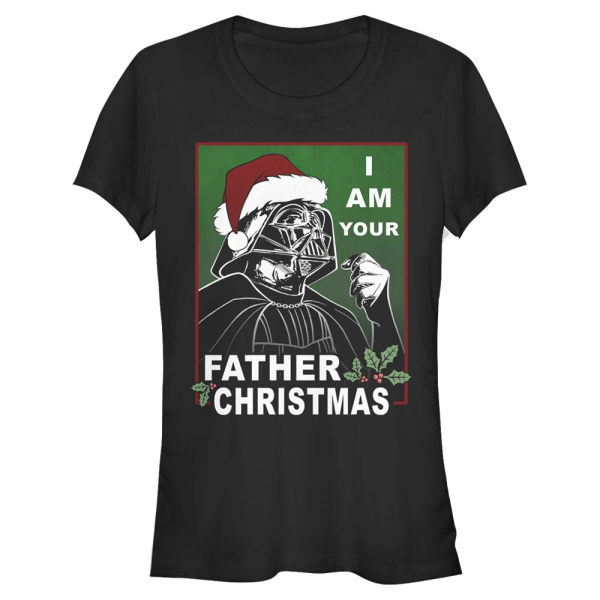 Star Wars - Darth Vader Vader Father Christmas - Christmas - Femme T-shirt - Noir - Devant