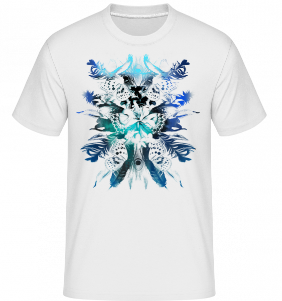 Plumes Et Papillons -  T-Shirt Shirtinator homme - Blanc - Vorn