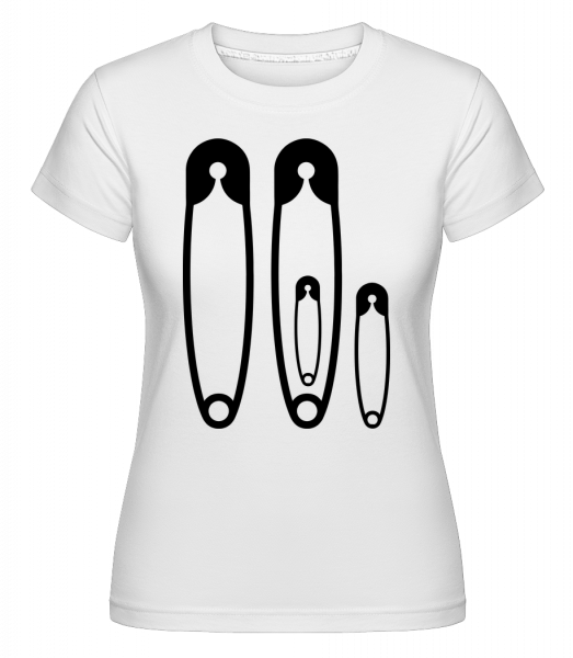 Èpingle De Sûreté Famille -  T-shirt Shirtinator femme - Blanc - Vorn