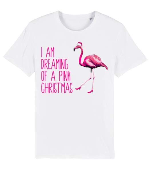 Pink Christmas - T-shirt bio Homme Stanley Stella - Blanc - Devant