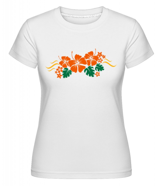 Flower Ornament Orange -  T-shirt Shirtinator femme - Blanc - Devant