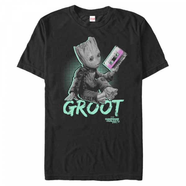 Marvel - Groot Neon Baby - Homme T-shirt - Noir - Devant