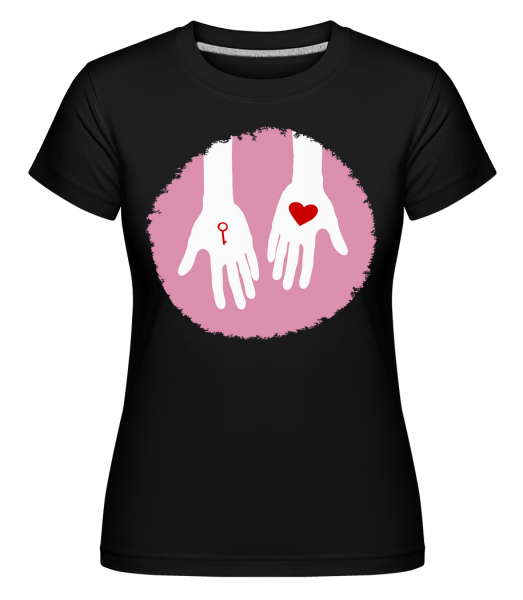 Clé Du Coeur -  T-shirt Shirtinator femme - Noir - Vorn