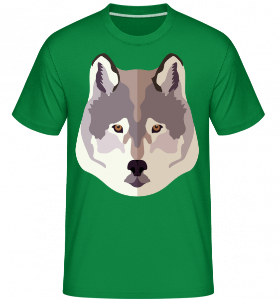 Loup Comic Ombre -  T-Shirt Shirtinator homme - Vert irlandais - Vorn
