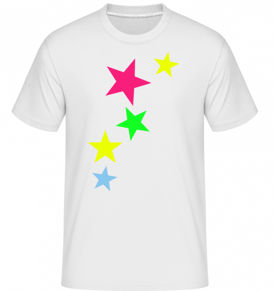 Étoiles De Couleurs -  T-Shirt Shirtinator homme - Blanc - Vorn