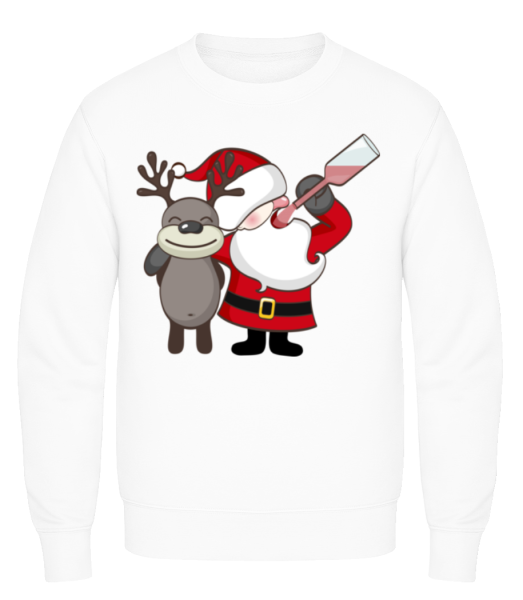 Fête De Noël - Sweatshirt Homme - Blanc - Devant