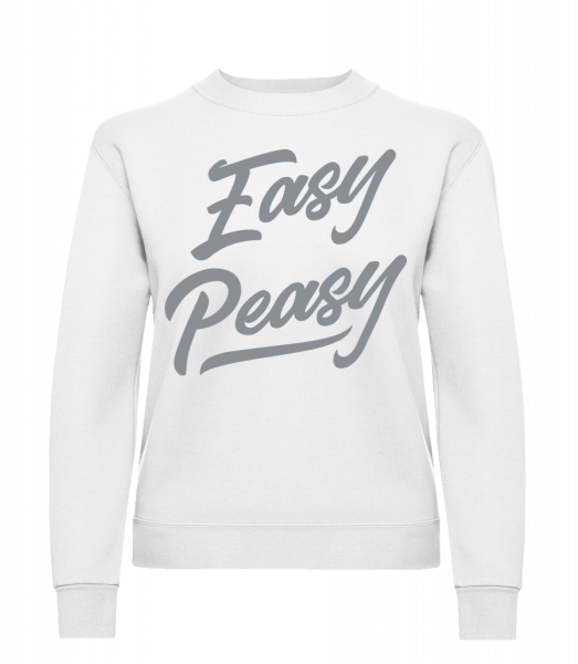 Easy Peasy - Sweat-shirt classique avec manches set-in pour femme - Blanc - Vorn