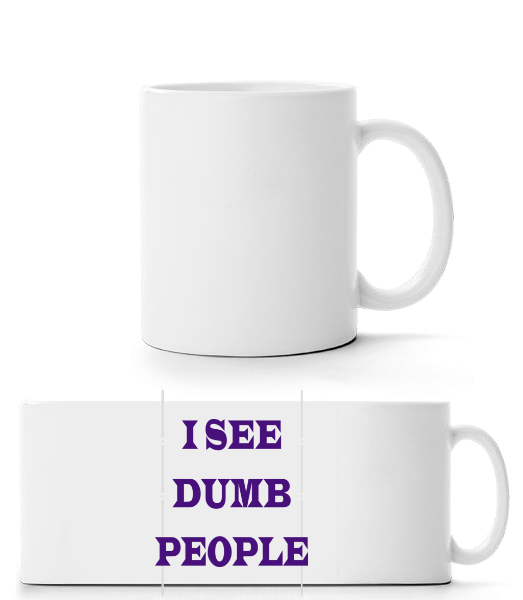 I See Dumb People - Mug panorama - Blanc - Devant