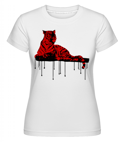 Tigre Rouge -  T-shirt Shirtinator femme - Blanc - Vorn