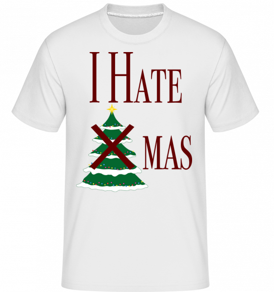 I Hate Xmas -  T-Shirt Shirtinator homme - Blanc - Vorn