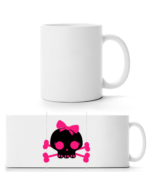 Emo Skull Pink - Mug panorama - Blanc - Devant