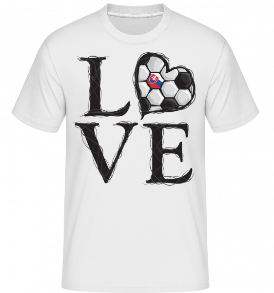 Football Amour Slovaquie -  T-Shirt Shirtinator homme - Blanc - Vorn
