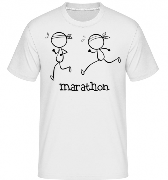 Marathon Icon -  T-Shirt Shirtinator homme - Blanc - Devant