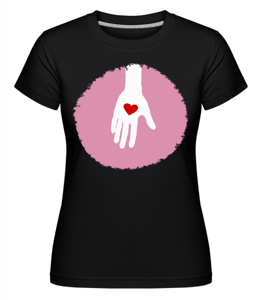 Main Avec Coeur -  T-shirt Shirtinator femme - Noir - Vorn