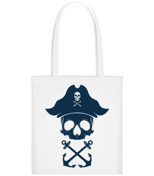 Crâne De Pirate - Tote Bag - Blanc - Devant