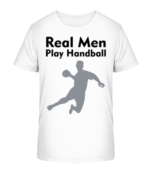 Real Men Play Handball - T-shirt bio Enfant Stanley Stella - Blanc - Devant