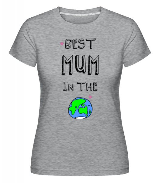 Worlds Best Mum -  T-shirt Shirtinator femme - Gris chiné - Devant