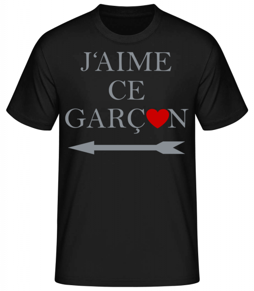J'Aime Ce Garçon - T-shirt standard homme - Noir - Vorn