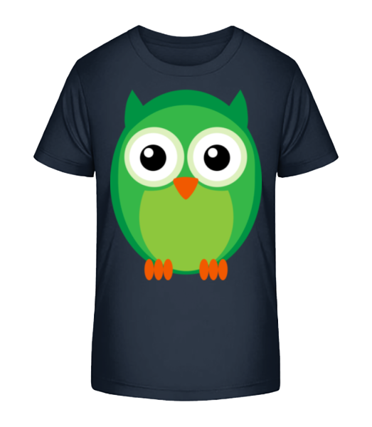 Kids Owl Green - T-shirt bio Enfant Stanley Stella - Bleu marine - Devant