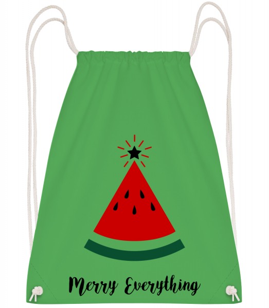 Merry Everything Christmas - Sac à dos Drawstring - Vert irlandais - Vorn