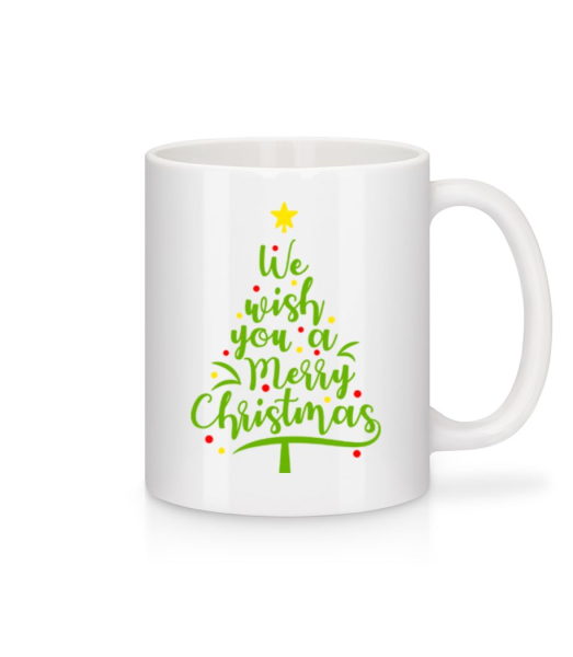We Wish You A Merry Christmas - Mug en céramique blanc - Blanc - Devant