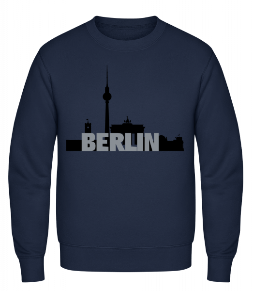 Berlin Germany - Sweat-shirt classique avec manches set-in - Marine - Vorn