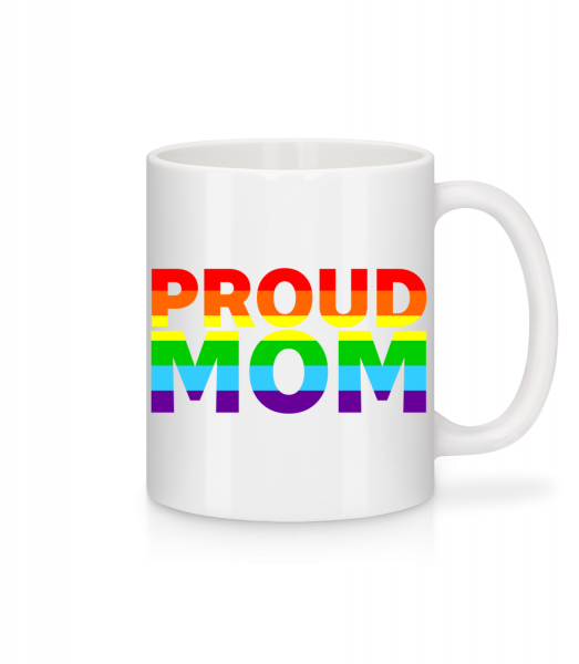 Proud Mom - Mug en céramique blanc - Blanc - Vorn
