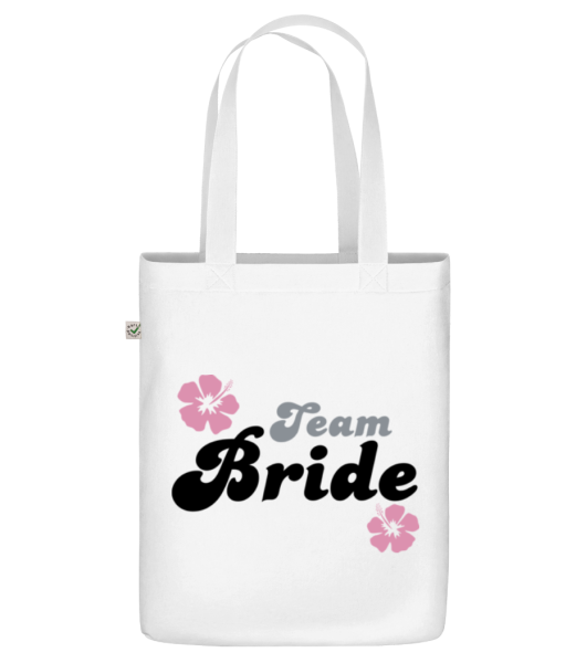 Team Bride Flowers - Sac en toile bio - Blanc - Devant