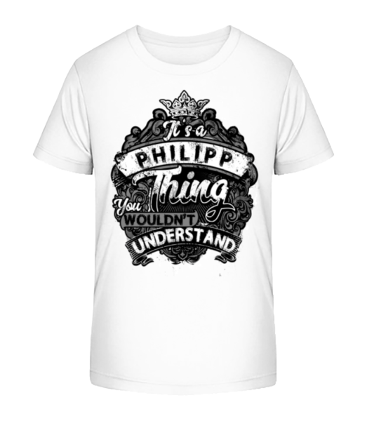 It's A Philipp Thing - T-shirt bio Enfant Stanley Stella - Blanc - Devant