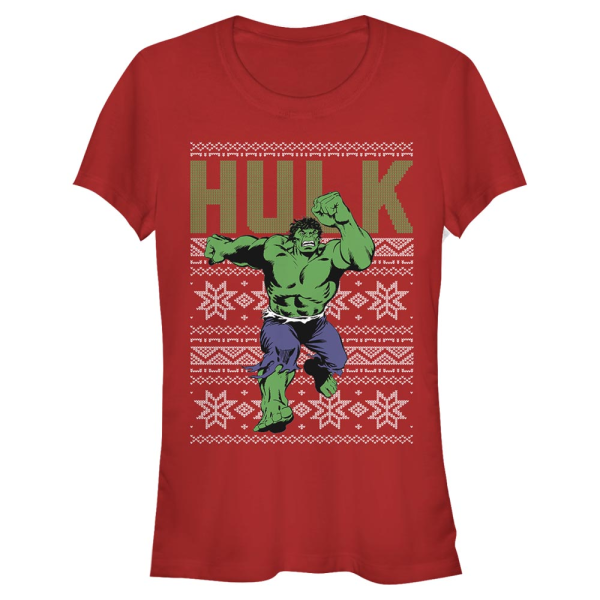 Marvel - Avengers - Hulk UglyTop - Christmas - Femme T-shirt - Rouge - Devant