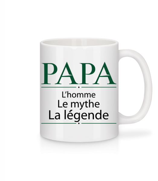 Papa La Légende - Mug en céramique blanc - Blanc - Vorn