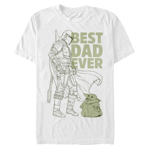 Star Wars - The Mandalorian - Mando & Child Best Guardian - Father's Day - Homme T-shirt - Blanc - Devant