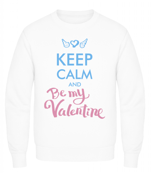 Keep Calm And Be My Valentine - Sweatshirt Homme AWDis - Blanc - Vorn