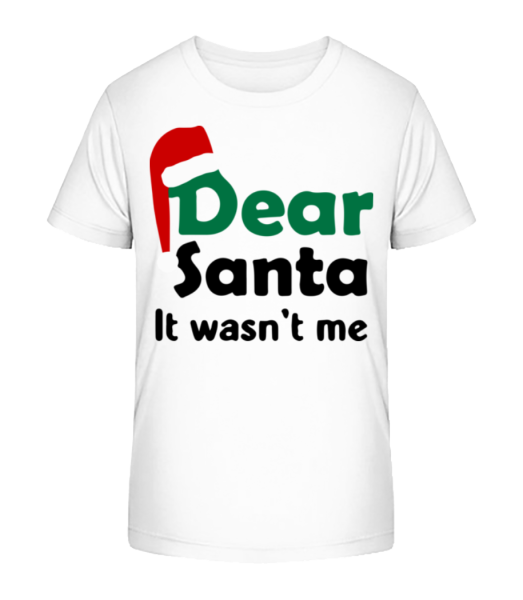 Dear Santa It Wasn't Me - T-shirt bio Enfant Stanley Stella - Blanc - Devant