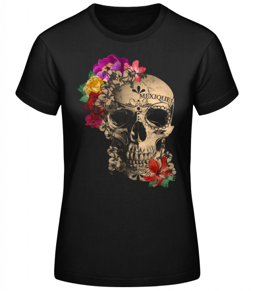 Crâne Mexique - T-shirt standard Femme - Noir - Vorn