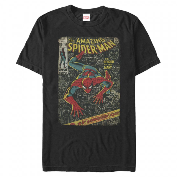Marvel - Spider-Man - Spider-Man Spidey Front Cover - Homme T-shirt - Noir - Devant