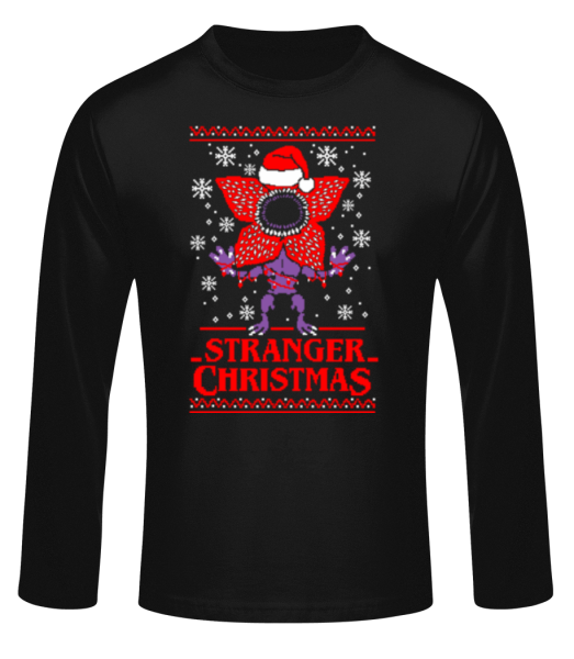 Ugly Stranger Christmas - T-shirt à manches longues standard Homme - Noir - Devant