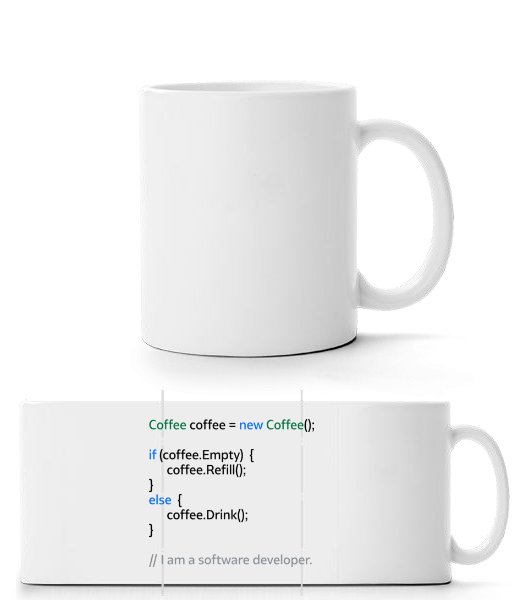 Coffee Loop - Mug panorama - Blanc - Devant