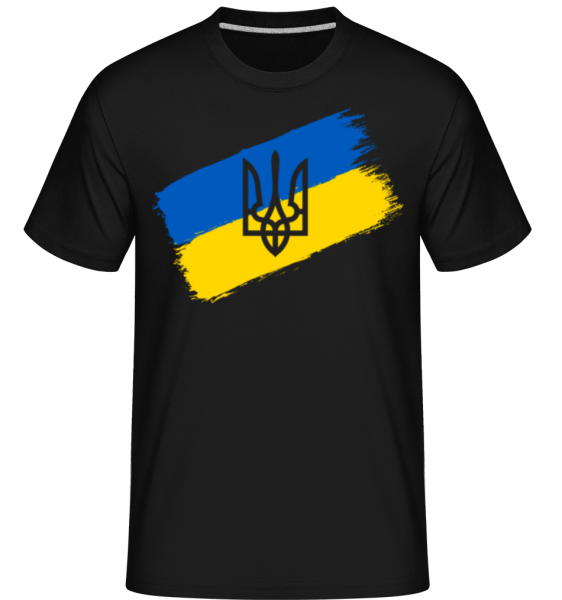 Drapeau De l'Ukraine -  T-Shirt Shirtinator homme - Noir - Devant