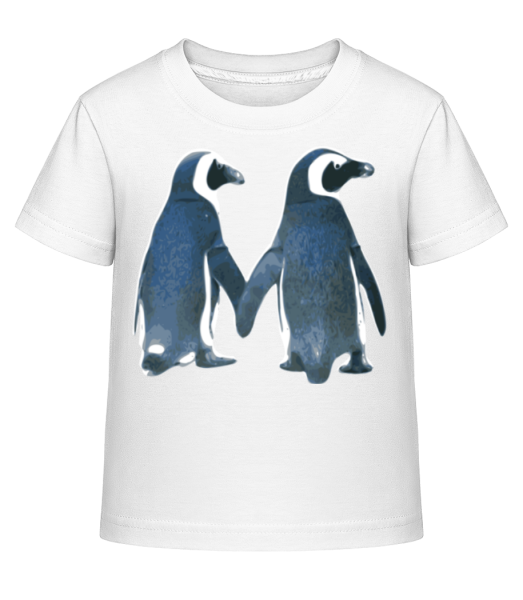 Couple De Pingouins - T-shirt shirtinator Enfant - Blanc - Devant