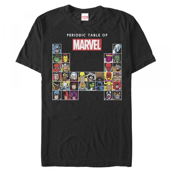 Marvel - Skupina Periodic - Homme T-shirt - Noir - Devant