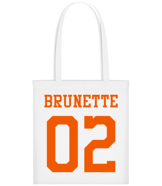 Brunette 02 - Tote Bag - Blanc - Devant