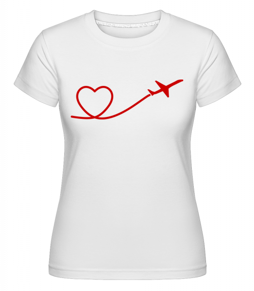 Dépliant Coeur -  T-shirt Shirtinator femme - Blanc - Vorn