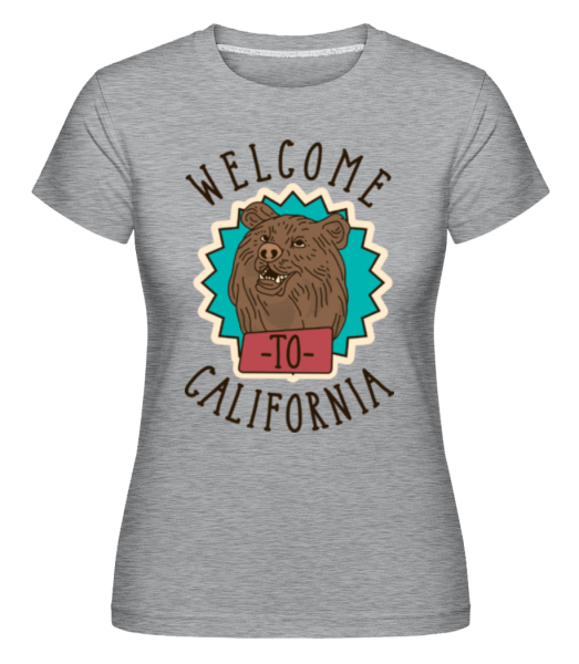 Welcome To California -  T-shirt Shirtinator femme - Gris chiné - Devant