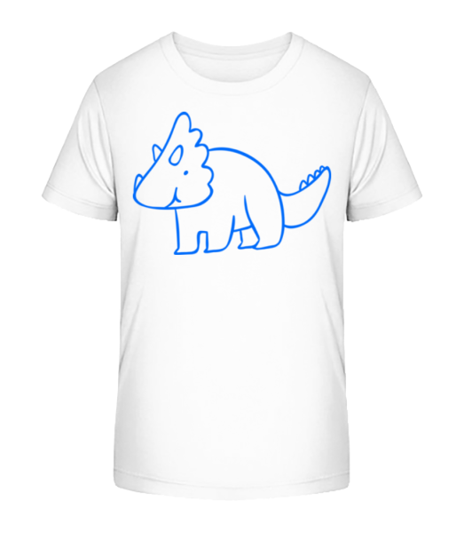 Dinosaur Kids Blue - T-shirt bio Enfant Stanley Stella - Blanc - Devant