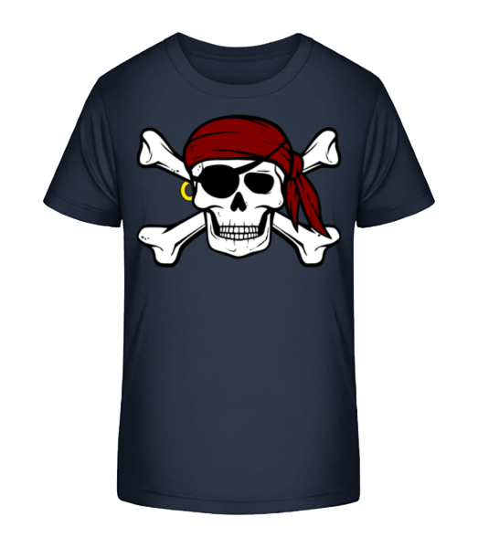 Pirate Tête De Mort - T-shirt bio Enfant Stanley Stella - Bleu marine - Devant