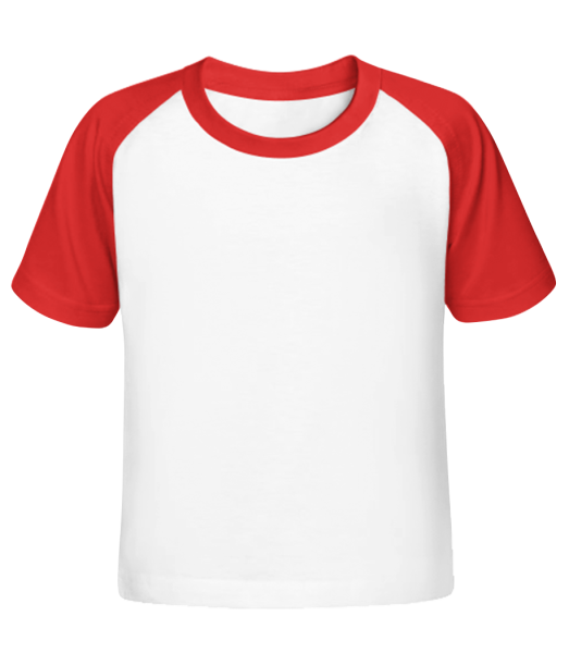 T-shirt baseball Enfant - Blanc / Rouge - Devant