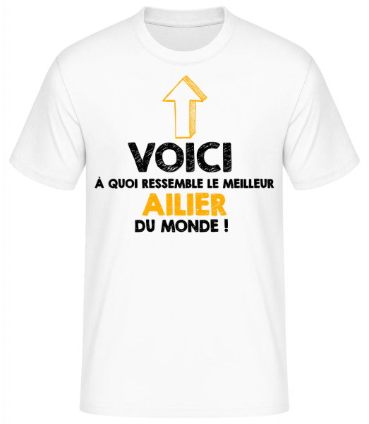Le Meilleur Ailier Du Monde - T-shirt standard Homme - Blanc - Vorn