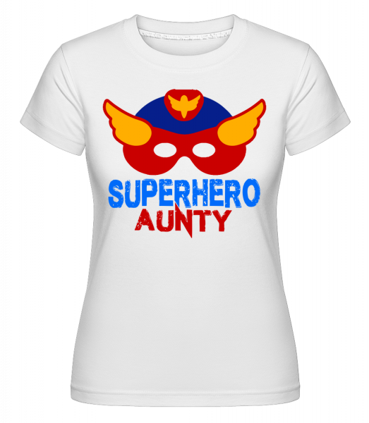 Superhero Aunty -  T-shirt Shirtinator femme - Blanc - Vorn